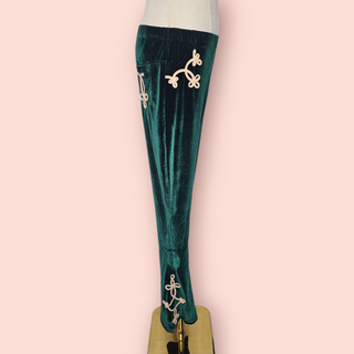 NINE LIVES BAZAAR - Velvet ' ZEPPLIN' Velvet Flares Emerald RRP $179 NWT