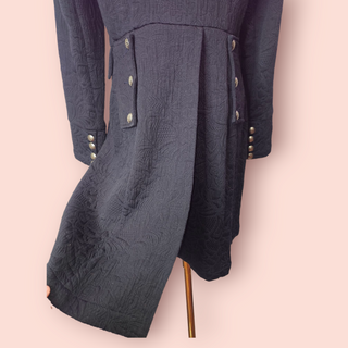 TRELISE COOPER - VINTAGE MILITARY CROSS NAVY COAT est. RRP $549