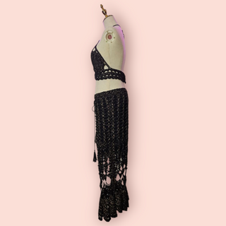 CHASING UNICORNS - TWO PIECE STUNNING METALLIC CROTCHET SET est. RRP $420