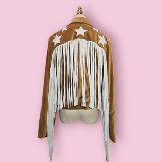 CHASING UNICORNS - "CALIFORNA STARS" STAR JACKET WITH FRINGING BNWT est. RRP $420