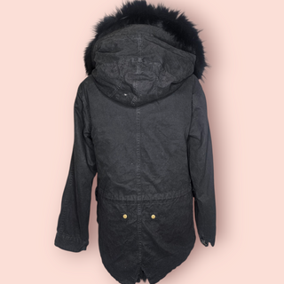 A BRAND - RABBIT FUR HOOD & LINING CARGO JACKET est. $380