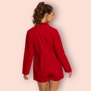 LENNI THE LABEL -'ODYSSEY PLAYSUIT' Red RRP $149