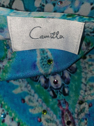 CAMILLA -Vintage Swarovski Crystal Psychedelic Top / Mini Festival Dress Est. RRP $499