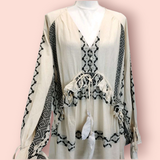 HEMANT & NANDITA - Maxi Printed Kaftan Dress RRP $ 458 NWT