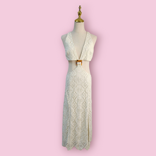 ALICE McCall - 'Yvonne' Lace Midi Dress Vanilla Bean RRP $549