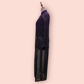 Vintage - 1970's METALLIC GLAMOUR DRESS WITH STUNNING PATCHED EMBELLISHMENTS