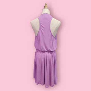 ZIMMERMANN - Purple Summer Plunging Neckline Mini Dress Est. Retail price $490