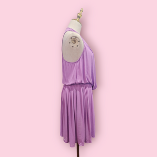 ZIMMERMANN - Purple Summer Plunging Neckline Mini Dress Est. Retail price $490