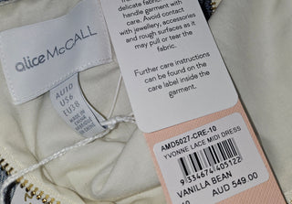 ALICE McCall - 'Yvonne' Lace Midi Dress Vanilla Bean RRP $549