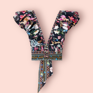 CAMILLA - 'MIDNIGHT IN MONSERRATE' Top & Skirt - Two Piece Set RRP $975 NWT