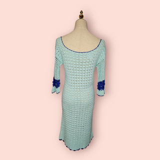 CHASING UNICORNS - 'STEAL MY SUNSHINE' Handmade Crotchet Mini Dress est. RRP $289