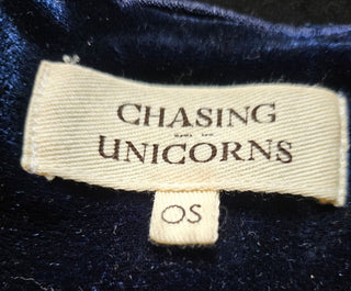 CHASING UNICORNS - MARY SILK VELVET & EMBROIDED HOUSE COAT Est. retail price $550