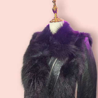 VINTAGE - LEATHER AND FUR JACKET