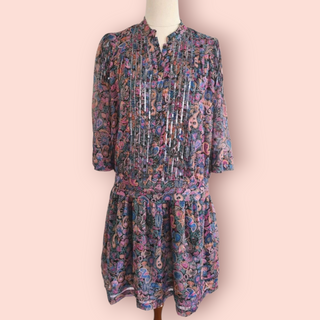 ZADIG & VOLTAIRE - 'MANDALA' Paisley & Sequin Print RRP $890