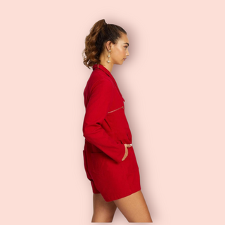 LENNI THE LABEL -'ODYSSEY PLAYSUIT' Red RRP $149