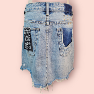 KSUBI - DISTRAUGHT DENIM MINI SKIRT Est. RRP $169 NWT