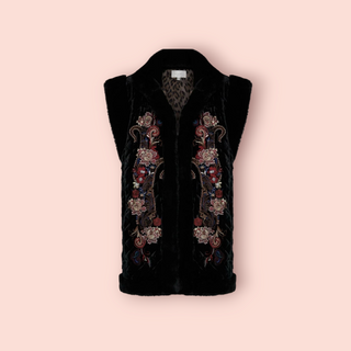 CAMILLA - WOODSTOCK ROCK OVERSIZED FAUX FUR GILET VEST BNWT RRP $799