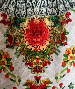 CAMILLA - 'LA ROSA' Black Floral Spanish Crop Jacket RRP $529 NWT