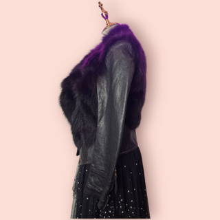 VINTAGE - LEATHER AND FUR JACKET